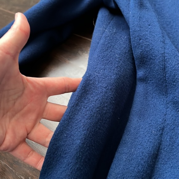 🔥électre Paris🔥 | Vintage royal blue pure virgin wool long peacoat - Picture 3 of 15